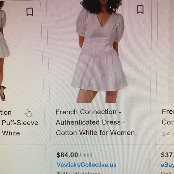 French connection cotton ruffled skirt dress - Picture 7 of 8